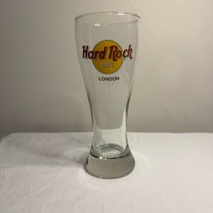 Hard Rock Cafe London Pint Glass with Yellow Logo